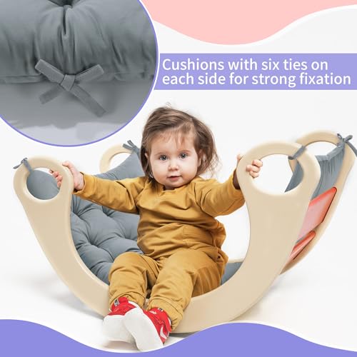 ROYALAY Cushion for Climbing Arch for Kids, Premium Climbing Set Cushion, Arch Cushion Floor Cushion Toddler Nap Mat, Bed Floor Pillow, Rocker Pillow for Toddlers Arch Climber,34 * 20 * 3inch,Gray - Image 3