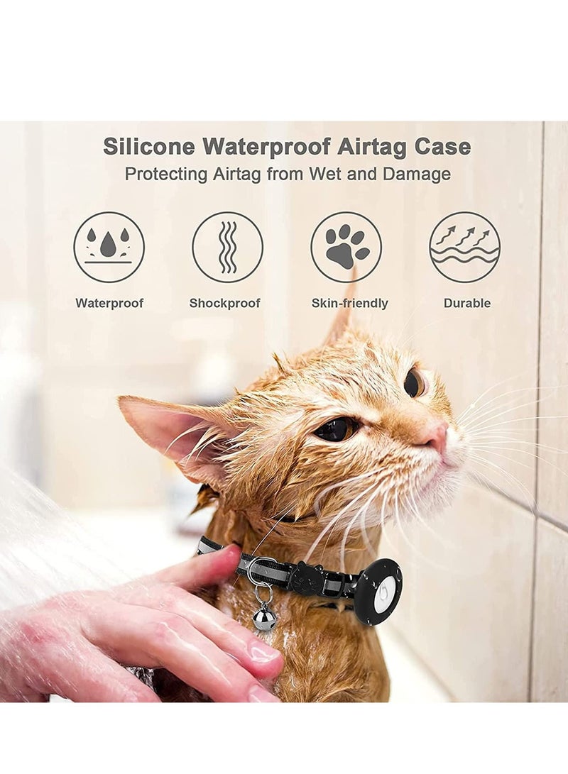 Air tag holder Cat Collar with Bell and Safety Buckle - Image 3