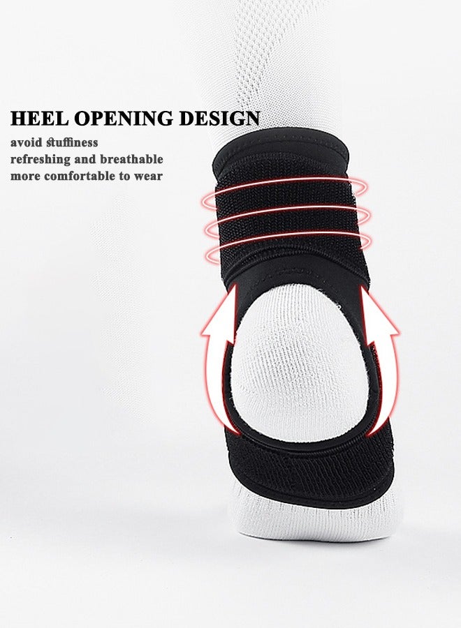 kyncilor 1 Pack Professional Sports Ankle Brace with Compression Support, Open Design Adjustable Ankle Support Compression Sleeve for Enhanced Stability, Stabilizer Ligaments Prevent Re-Injury, Swelling and Pain Relief, Recovery, Sports (Black, M) - Image 5