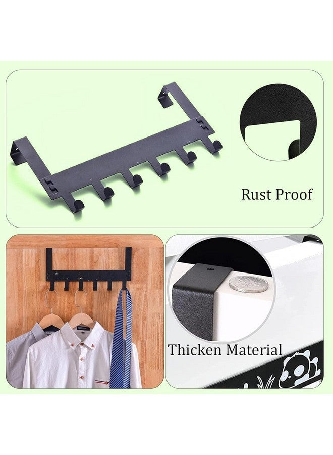 Boniry 1 Pcs Over The Door Hanger, 7 Hook Design Versatile Door Hook Hanger Ideal for Organizing Clothes Perfect Door Hangers for Clothes and Accessories Heavy Duty Carbon Metal Home - Image 5