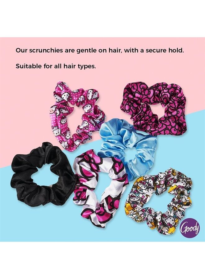 Goody غودي × هالو كيتي رباط شعر بدون ألم - 6 قطع، متنوعة - يساعد في تثبيت الشعر في مكانه - ملحقات شعر لتنسيق سهل والحفاظ على شعرك مؤمن - لجميع أنواع الشعر - بدون ألم - Image 2
