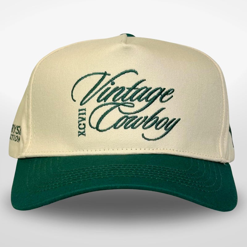 CITRUSY Vintage Western Trucker Hat | Men & Women | Embroidered Trendy Caps | Country Cute Hats for Cowgirls & Cowboys | Camo Denim Cotton Styles | Snapback Hat (Vintage Cowboy | Green) - Image 2