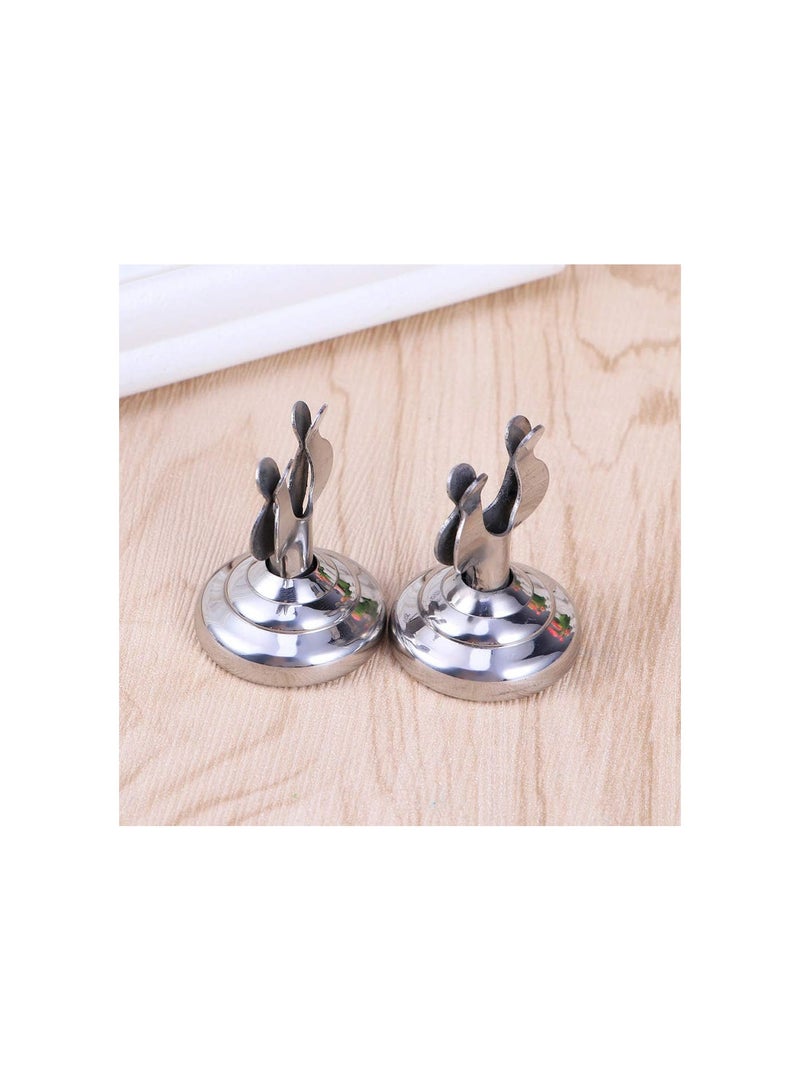 GGOOT 3pcs Place Card Holder Stainless Steel Harp Style Table Name Card Holder Tabletop Number Photo Stand Menu Displays Clip for Restaurants Weddings Banquets  - Image 2