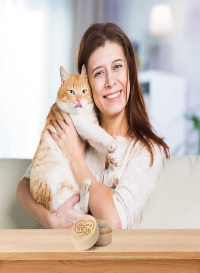 NICENEEDED Cat Whisker Box, Cat Whisker Collector Wooden Cat Whisker Jar, Pet Keepsake Box Loss of Cat Sympathy - Image 5