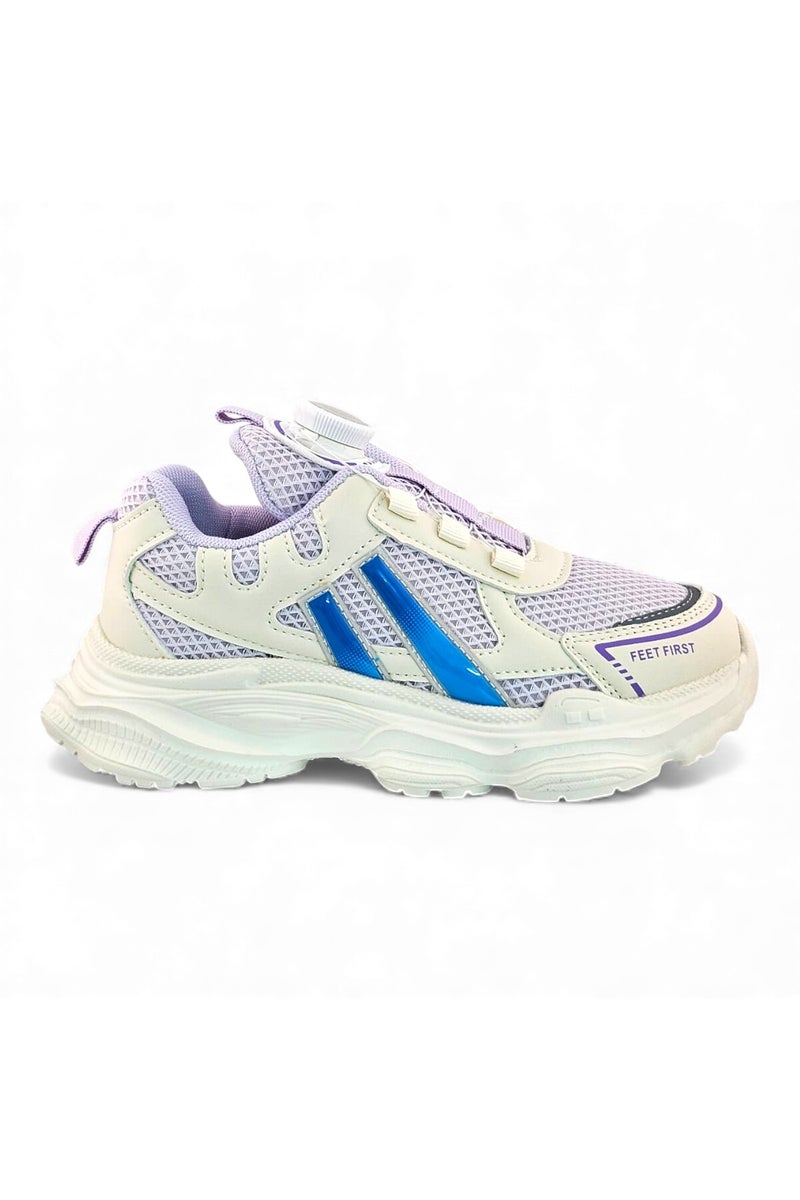 Feet First Bolt Flow Kids Lightweight Sports Sneakers 86-894-70 Purple/Beige - Image 1