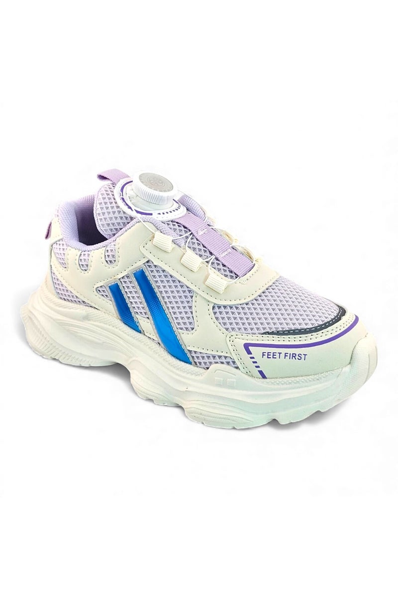 Feet First Bolt Flow Kids Lightweight Sports Sneakers 86-894-70 Purple/Beige - Image 2