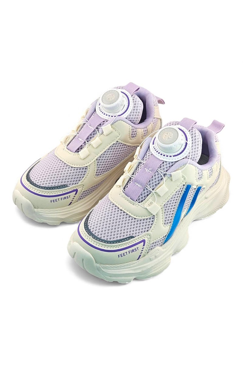 Feet First Bolt Flow Kids Lightweight Sports Sneakers 86-894-70 Purple/Beige - Image 3