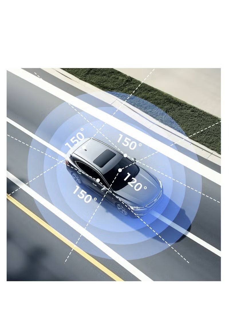 AZDOME 4 Channel 360° Dash Cam Front Rear Inside with 128GB eMMC, 4K+2K+1K+1K Dashcam 5G WiFi  IR Night Vision, Voice Control, Parking Mode, Fatigue Driving Reminder - Image 3