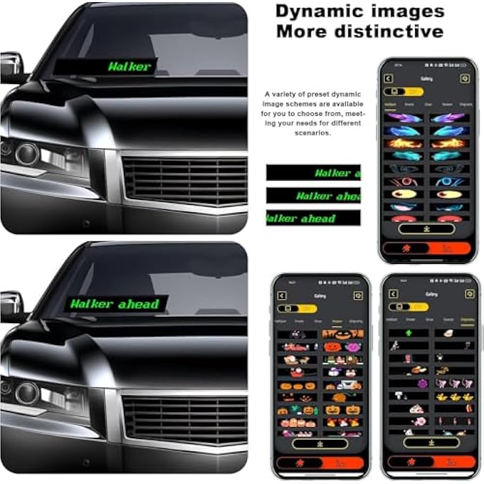 Mcherry Mini Led Car Signs Flexible Usb 5V2A 10W Digital Sign Bluetooth Application Control Diy Programmable Scrolling Sign For Car Party Wedding Festival 102 * 3482Pcs - Image 5