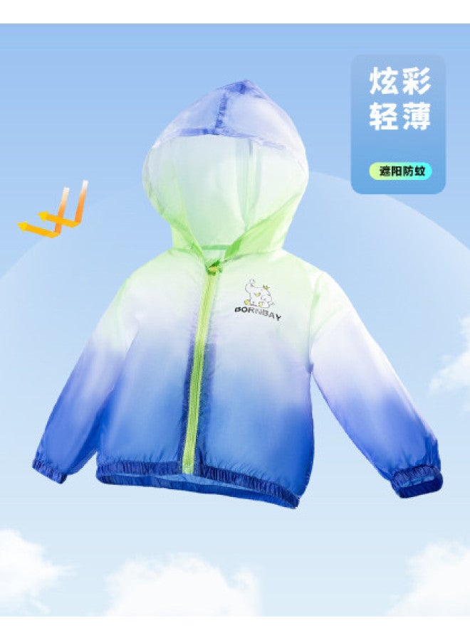 Bornbay men's/women's/kids' Summer Casual Gradient Sunproof Windbreaker Hoodie Cardigan - Image 1