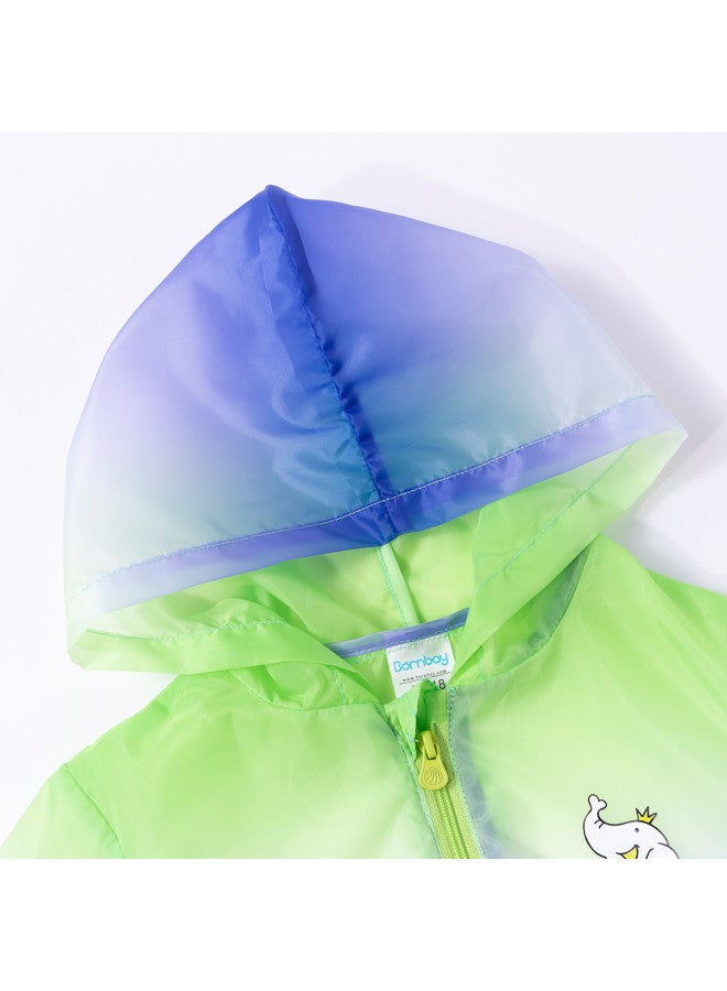 Bornbay men's/women's/kids' Summer Casual Gradient Sunproof Windbreaker Hoodie Cardigan - Image 5
