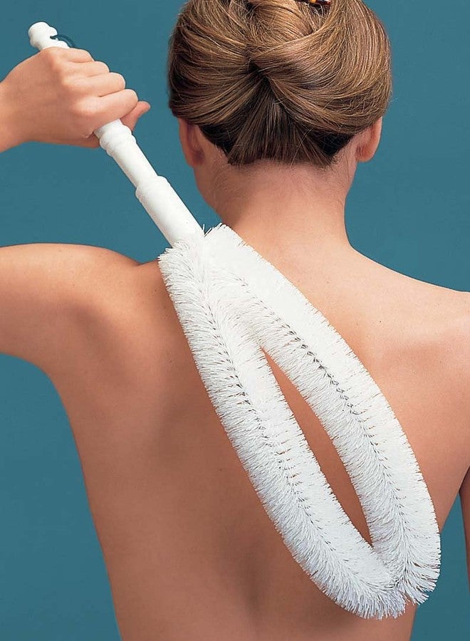 Fox Valley Traders EZ Reach Back Brush, Long Handled Back and Body Scrubber for Easy Cleansing & Exfoliating in The Bath or Shower - Measures 22 ¾” Long - Image 2