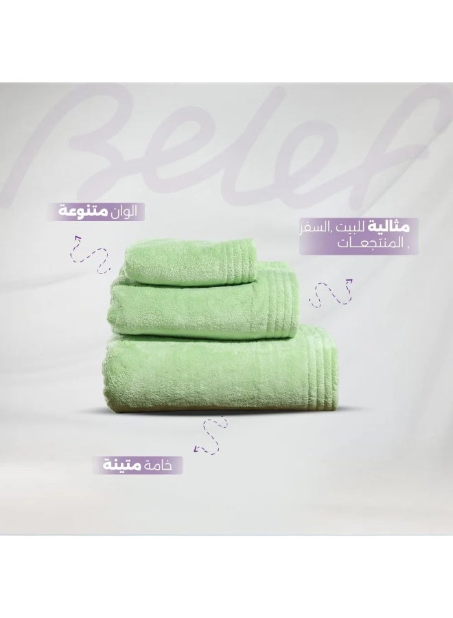Relef Classic Bath Towel Large 90X180 cm, Pistachio Green, 1 Piece - Image 2