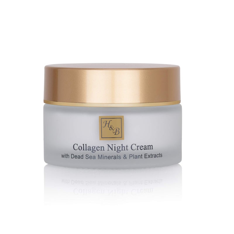 HB HB Intensive Collagen Night Cream with Dead Sea Minerals  AntiAging Night Cream for Women with Aloe Vitamin C and E  Botanical Oils  Deep Hydrating Facial Moisturizer 50ml