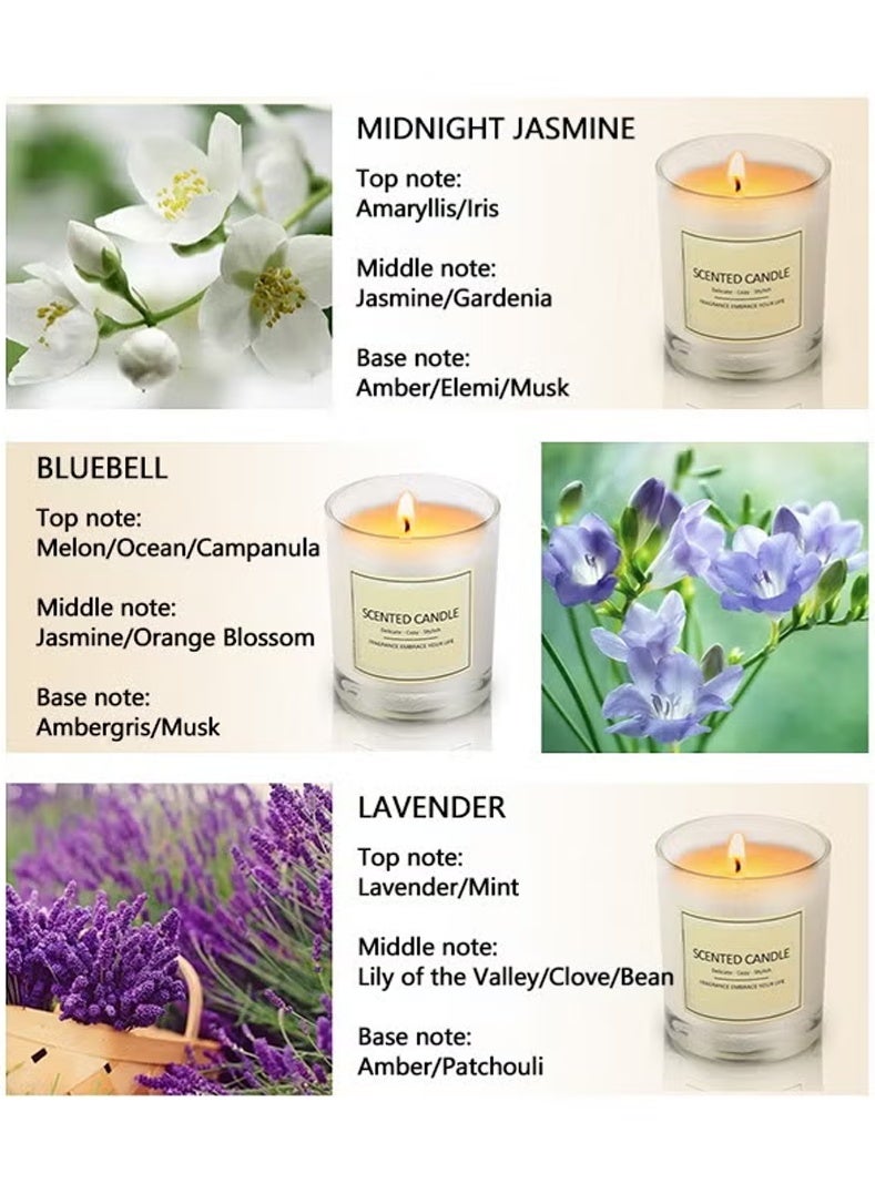 BiuTFon 3-pack Scented Candles Gift Set for Women,3 Pack Aromatherapy Candle for Home Scented,Natual Soy Candles Gifts for Anniversary, Birthday, Mother's Day, Bath,Spa, Meditation - Image 2
