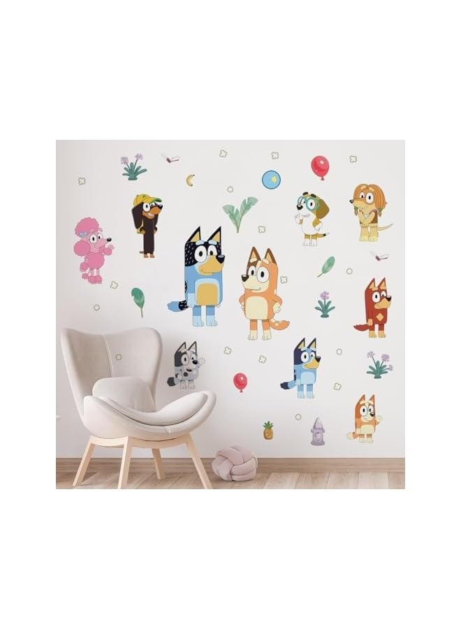 NIBEMINENT Wall Decals for Bluey Peel and Stick Cute Poodle Stickers for Baby Kids Nursery Girls Bedroom Living Room Decoration - Image 3