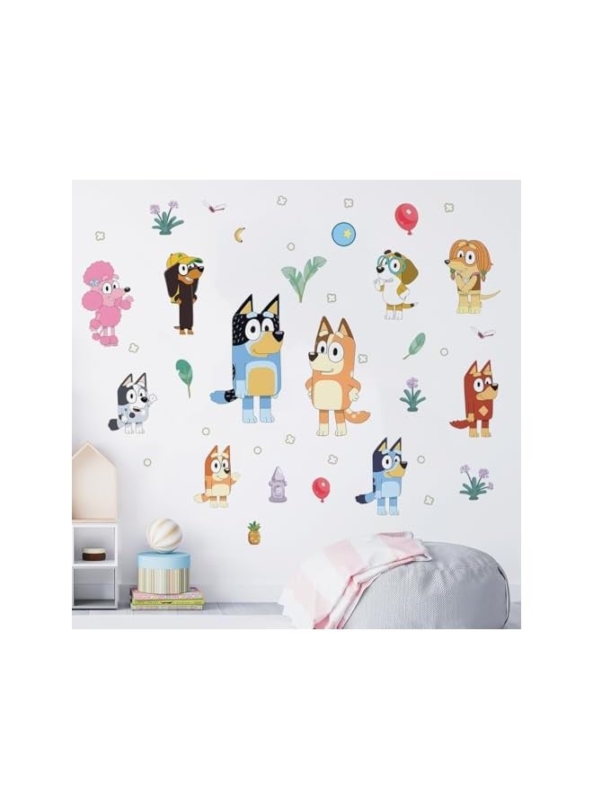 NIBEMINENT Wall Decals for Bluey Peel and Stick Cute Poodle Stickers for Baby Kids Nursery Girls Bedroom Living Room Decoration - Image 1