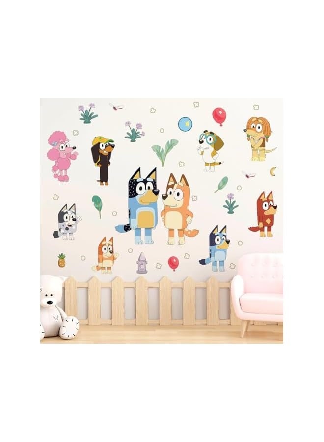 NIBEMINENT Wall Decals for Bluey Peel and Stick Cute Poodle Stickers for Baby Kids Nursery Girls Bedroom Living Room Decoration - Image 4