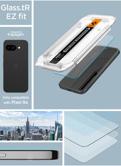Spigen GLAStR EZ FIT Tempered Glass Google Pixel 9a Screen Protector - Case Friendly [2 PACK]  - Image 2