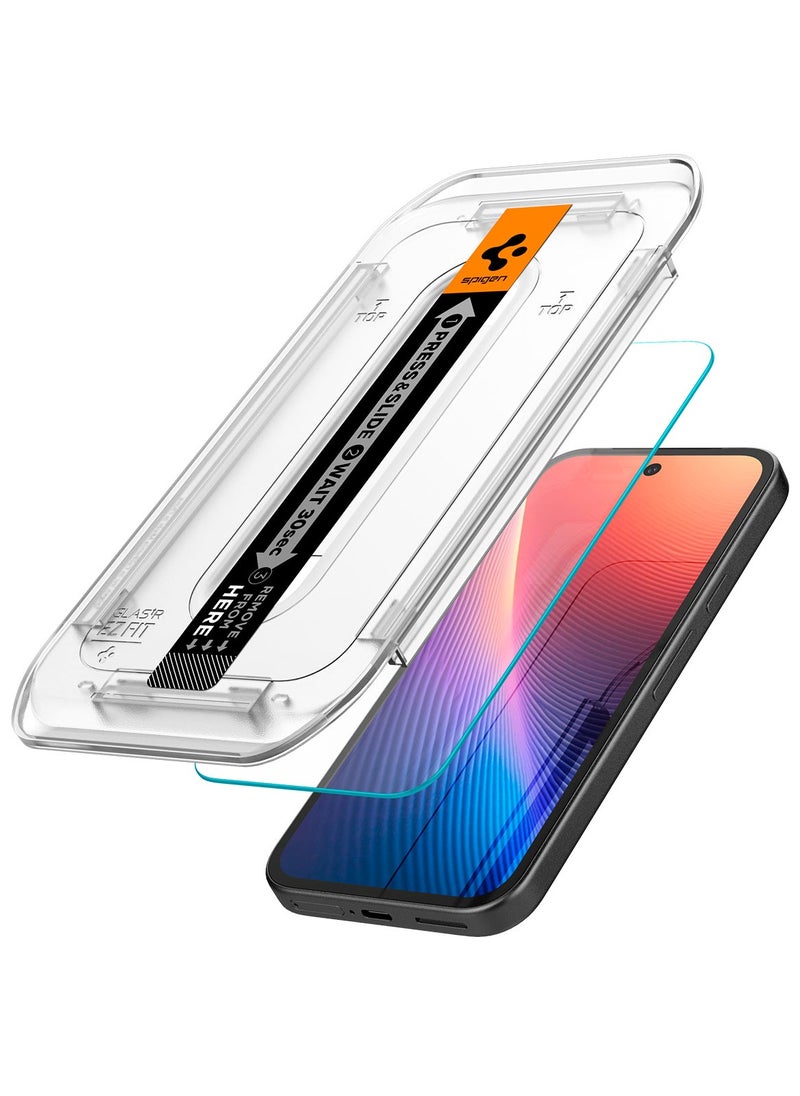 Spigen - GLAStR EZ FIT Tempered Glass Google Pixel 9a Screen Protector - Case Friendly [2 PACK] - Image 1