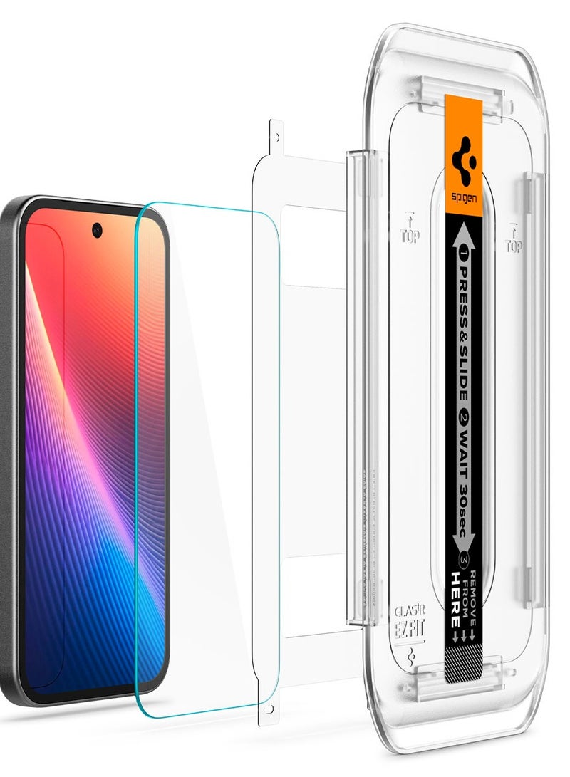 Spigen - GLAStR EZ FIT Tempered Glass Google Pixel 9a Screen Protector - Case Friendly [2 PACK] - Image 1