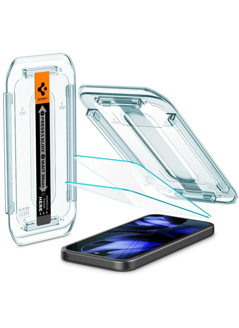 Spigen GLAStR EZ FIT Tempered Glass Google Pixel 9a Screen Protector - Case Friendly [2 PACK]  - Image 1