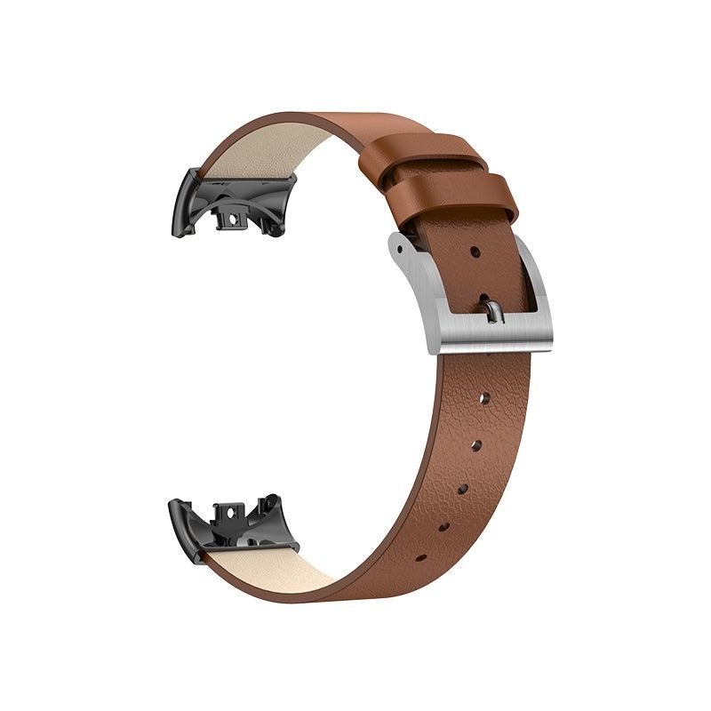 erorex For Xiaomi Mi Band 8 12Mm Leather Replacement Watch Band(Brown) - Image 4