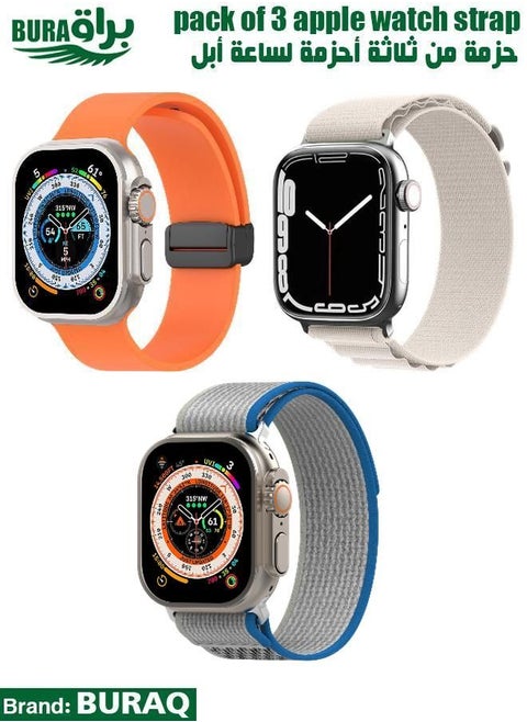 Apple Watch Band Strap For Apple Watch Ultra 2/Ultra 49mm, Series 10 46mm, 9/8/7 45mm, SE2/SE/6/5/4 44mm, 3/2/1 42mm