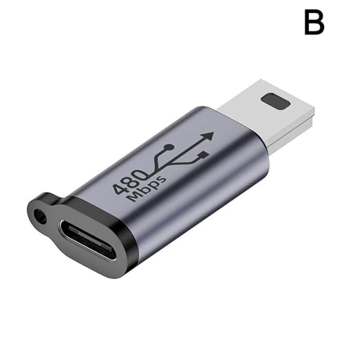 ETZIN USB C to Mini USB Adapter, Type C Female to Mini USB 2.0 Male Convert Connector Support Charge & Data Sync Compatible GoPro Hero 3+, MP3 Players, Dash Cam, Digital Camera,etc-EPL-1174TC - Image 3