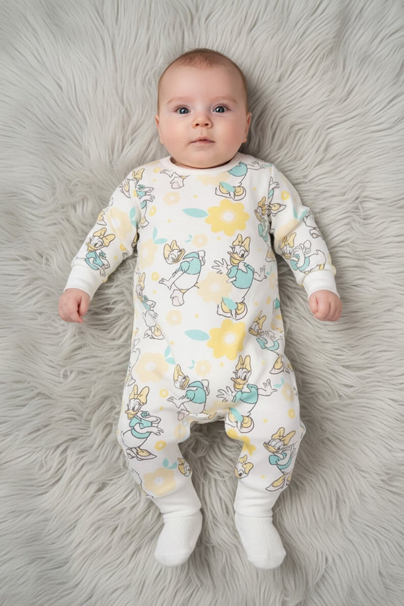 Disney Baby Toddlers Girl 2 Pieces Graphic Print Long Sleeve Rompers Set, Multicolor - Image 1