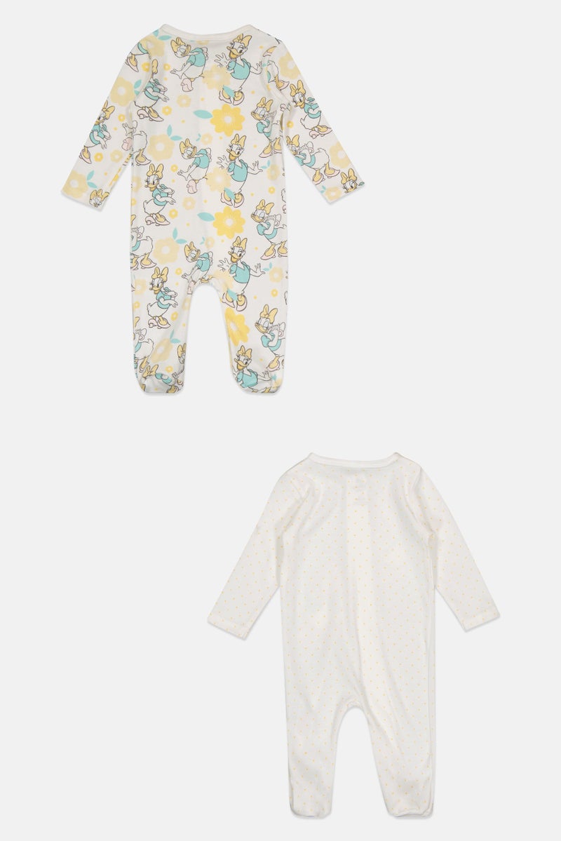 Disney Baby Toddlers Girl 2 Pieces Graphic Print Long Sleeve Rompers Set, Multicolor - Image 3