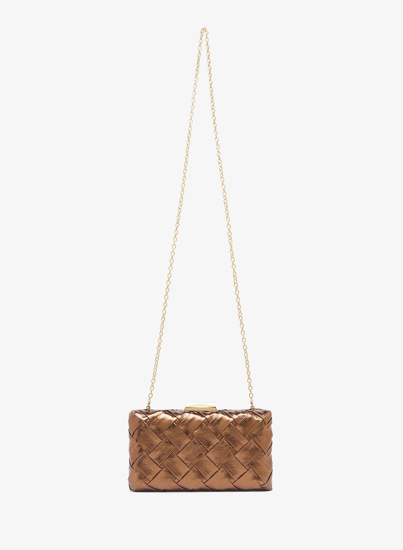 GLAMOROUS Structured Woven Clutch Bag - Image 3