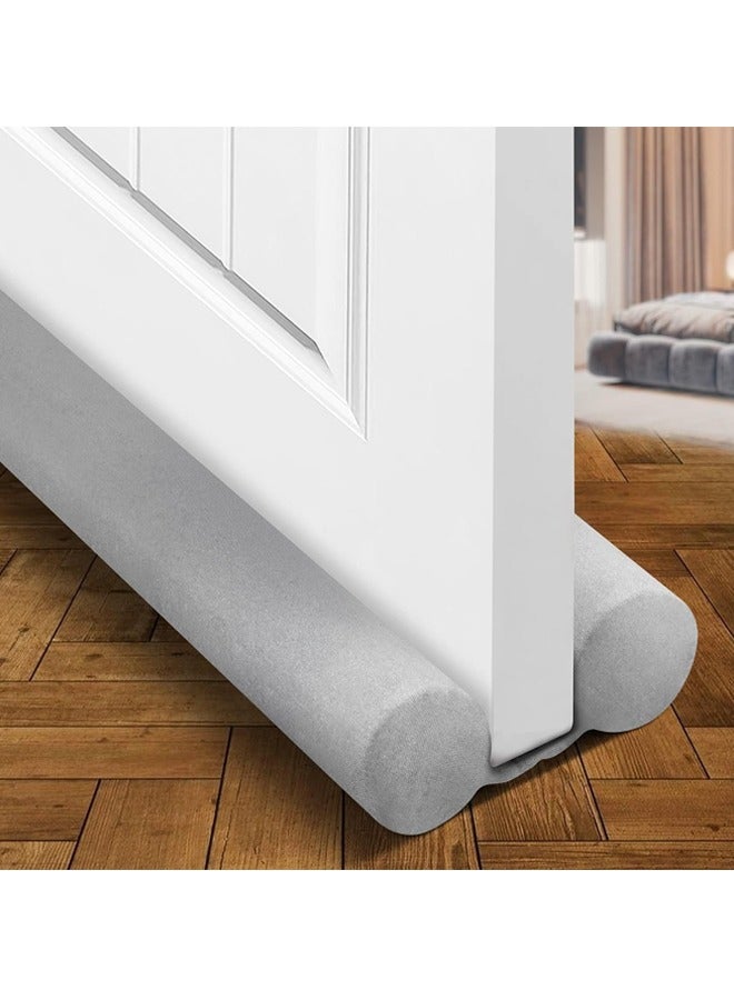 Hihonor Door Draft Stopper, Insulator Door Sweep, Weather Stripping, Noise Blocker, Strong Adhesive, Window Breeze Blocker Adjustable Door Sweeps (Grey)  - Image 1