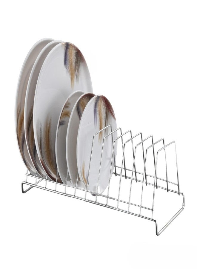 GRIDKITCHEN Stainless Steel Plate and Lid Stand for Kitchen Cabinet & Dining Table - Dish Rack Holder (Big, 1) - Image 4