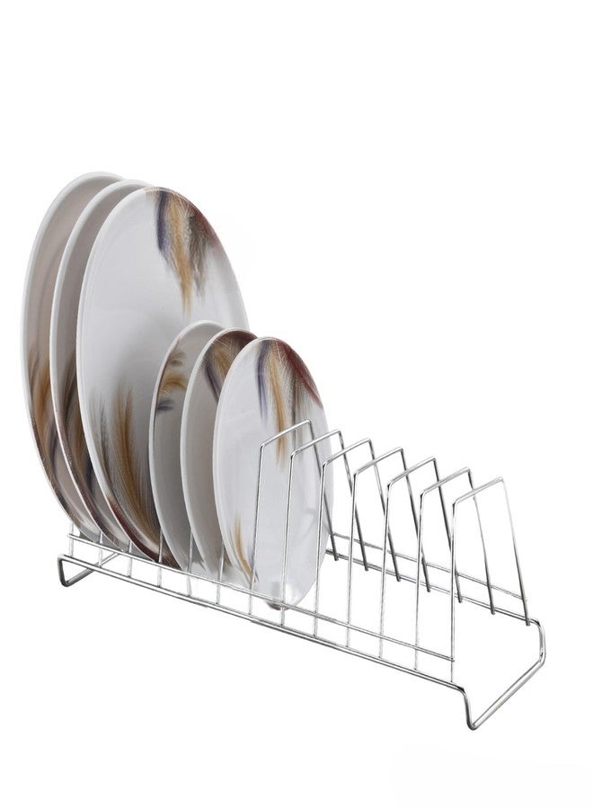 GRIDKITCHEN Stainless Steel Plate and Lid Stand for Kitchen Cabinet & Dining Table - Dish Rack Holder (Big, 1) - Image 3