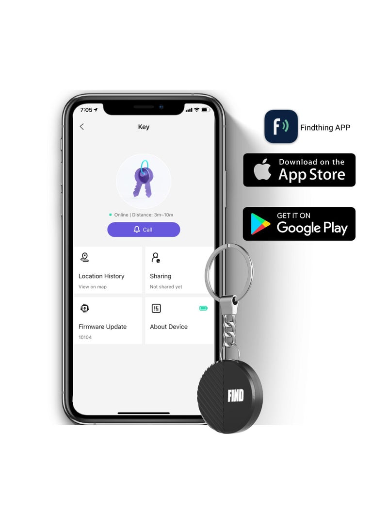 Generic - 1Pack Bluetooth Key Finder Locator, Only Compatible for Apple AirTag Replacement, Mini Anti Lost Item Finder Tag Key Tracker Alarm For Pet, Key, Wallet, Luggag and other(365 Days of Long Standby Time) - Image 1