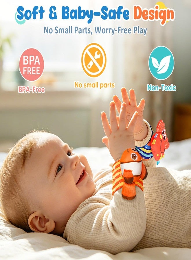 TOHIBEE Baby Toys 0-6 6-12 Months, Baby Wrist Rattle Socks and Foot Finder Set - Image 5