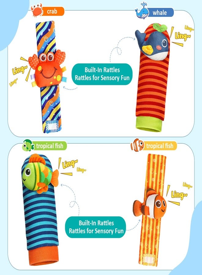 TOHIBEE Baby Toys 0-6 6-12 Months, Baby Wrist Rattle Socks and Foot Finder Set - Image 4
