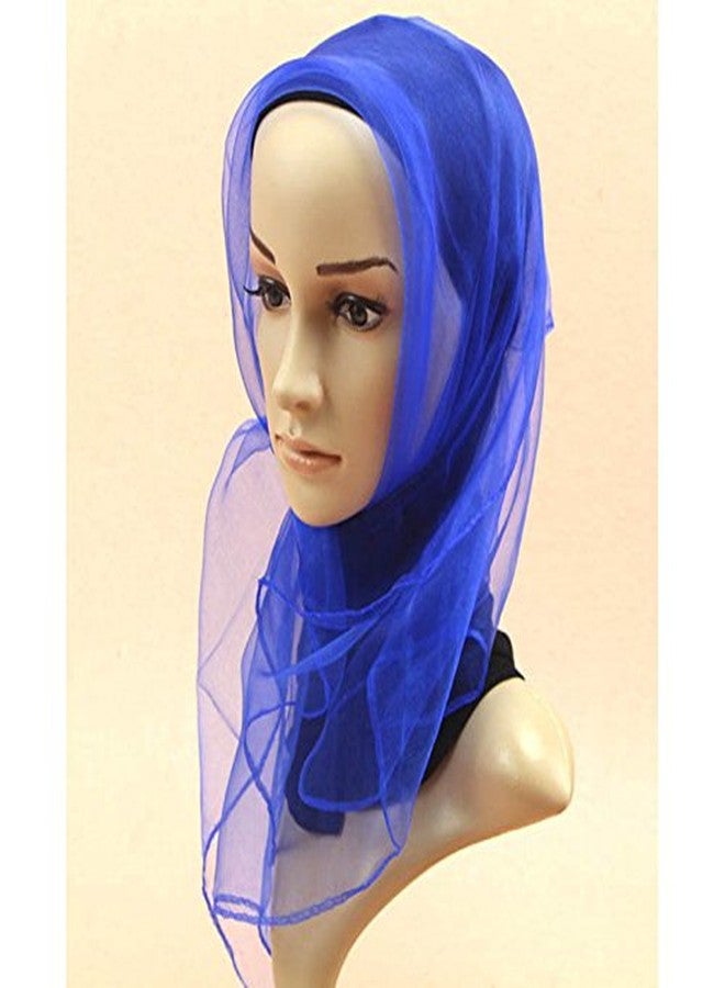 Boolavard 1950's Plain Square Chiffon 50's Neck 4 Seasons Scarf Wrap 65cm x 65cm Black, White, Red, Green, Pink, etc. (Purple) - Image 5