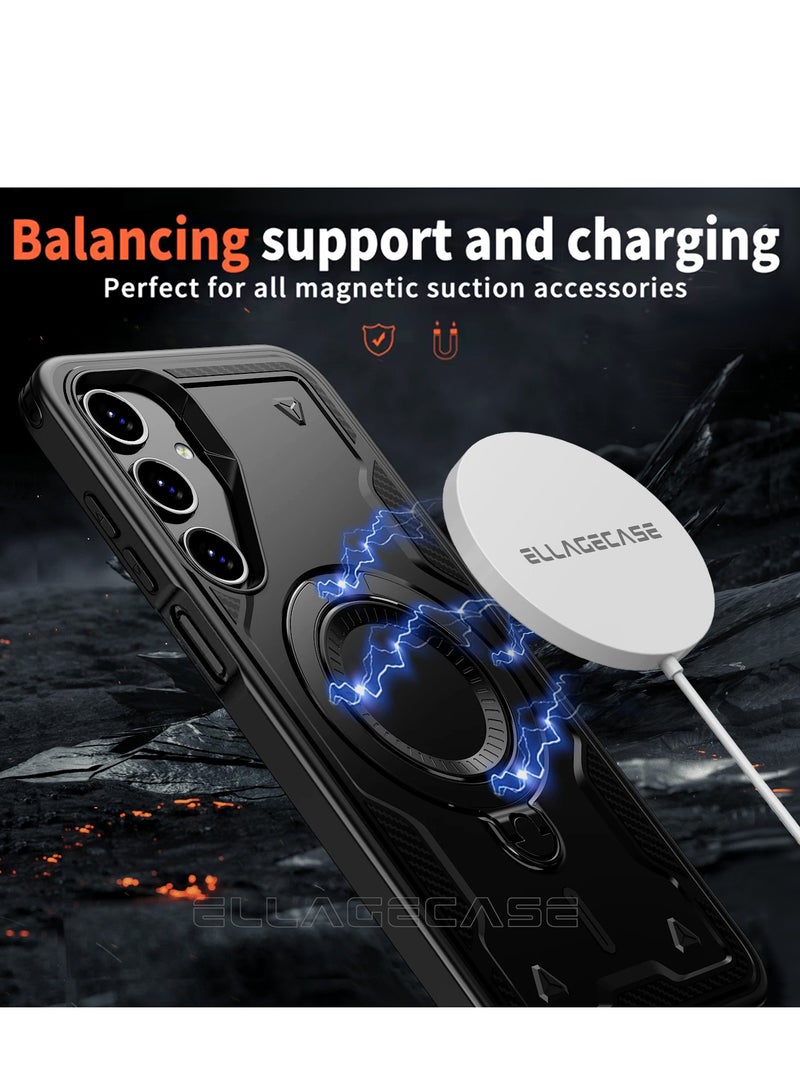 ELLAGECASE Protective Case with Ring for Samsung Galaxy A16,Rugged Drop Protection, Horizontal and Vertical Stand Capability, Solid Camera Protection, Balanced Support, and Perfect Compatibility with Magnetic Accessories - Image 2