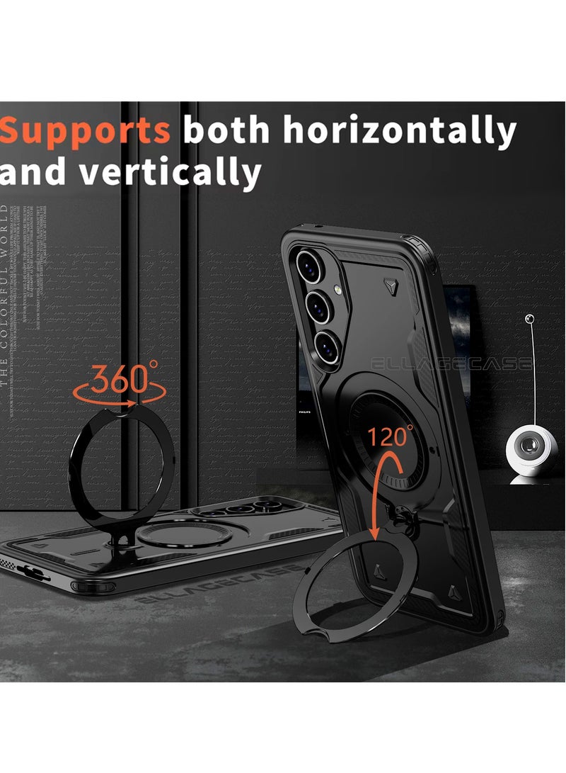 ELLAGECASE Protective Case with Ring for Samsung Galaxy A16,Rugged Drop Protection, Horizontal and Vertical Stand Capability, Solid Camera Protection, Balanced Support, and Perfect Compatibility with Magnetic Accessories - Image 5