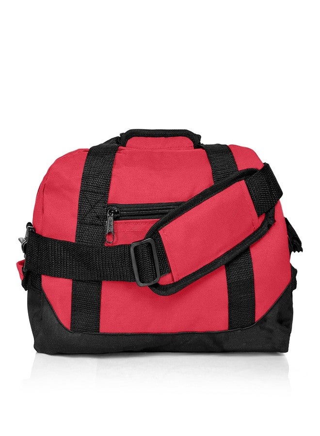 Dalix 14" Small Duffle Bag Two Toned Gym Travel Bag in Red - Image 2