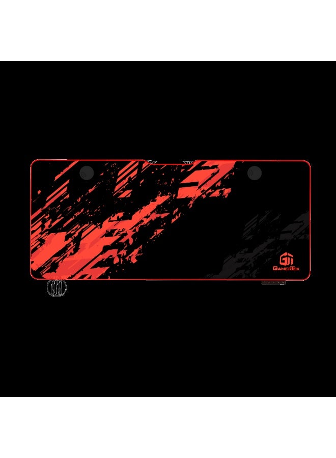 Gamertek طاولة ألعاب جي تي إلفيت إكس حمراء وسوداء - Image 3