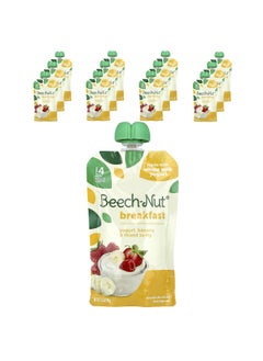 Beech-Nut, Breakfast, 12+ Months, Yogurt, Banana & Mixed Berry, 12 Pouches, 3.5 oz (99 g) Each