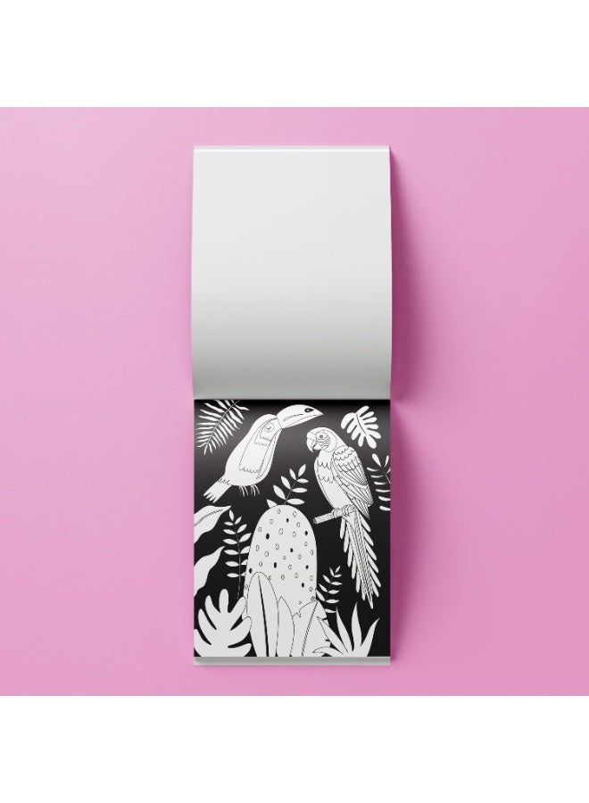 Hinkler Kaleidoscope Colouring Kit Neon Jungle With Markers & Stickers| Colouring Fun For Kids | Art & Craft Kit | Age 3-5 - Image 4