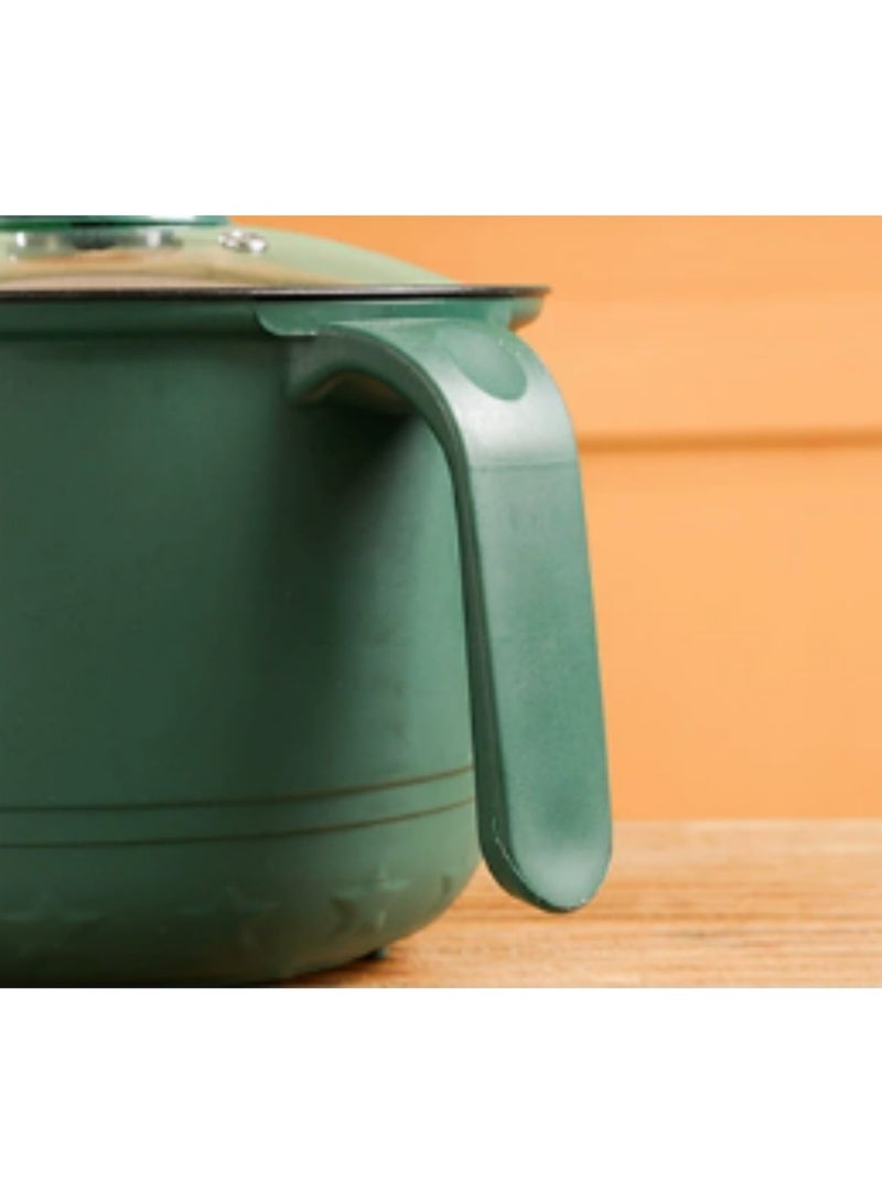 جين فان ل أنا قدر كهربائي ساخن مع جهاز بخار، طباخ صغير متعدد الوظائف محمول غير لاصق سعة 1.5 لتر، قدر شابو ساخن، مقلاة كهربائية مع تحكم مزدوج في الطاقة لنودلز الرامين/الباستا/البيض/الحساء/دقيق الشوفان - Image 5