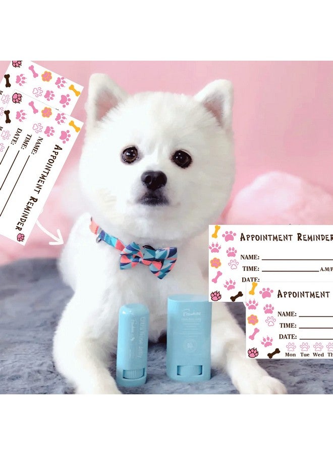 wootile Pet Grooming Appointment Reminder Cards 2 X 3.5Inch Paw Prints Appointment Business Cards Grooming Report Cards 100 Pcs Appointment Cards For Dog Grooming,Client Reminder, Vet Office, Pet Care  - Image 3