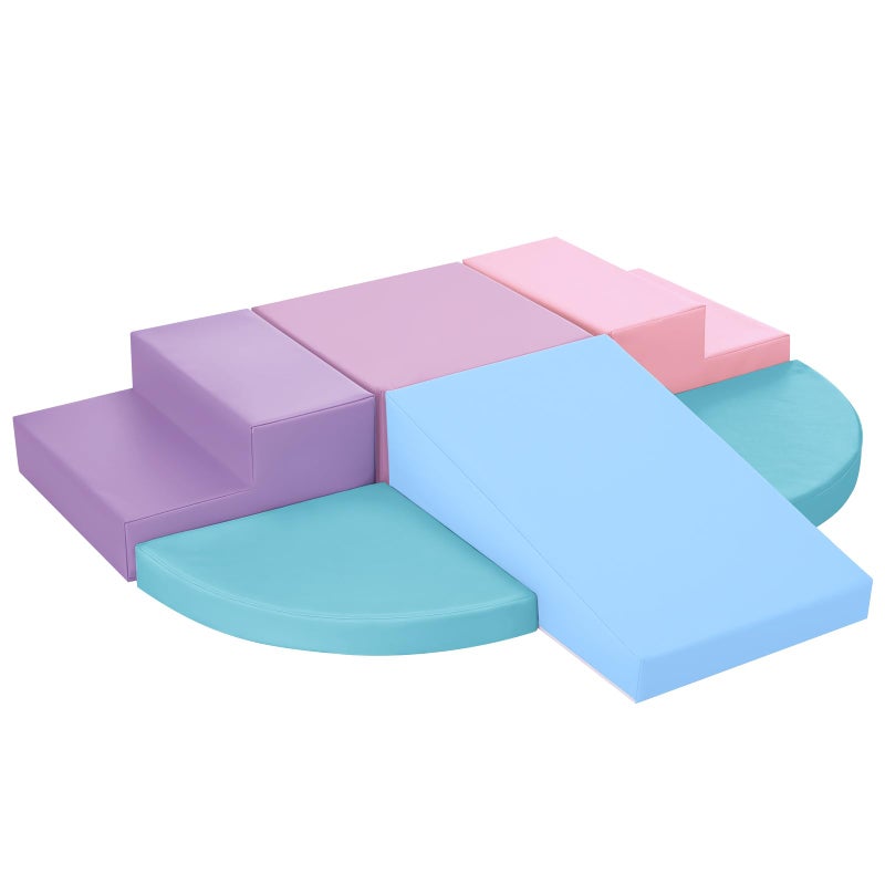 TODIBY 6Piece Foam Climbing Blocks for Toddlers Colorful Climbing Gym PU Leather Baby Foam Building Blocks Indoor Toy - Image 2