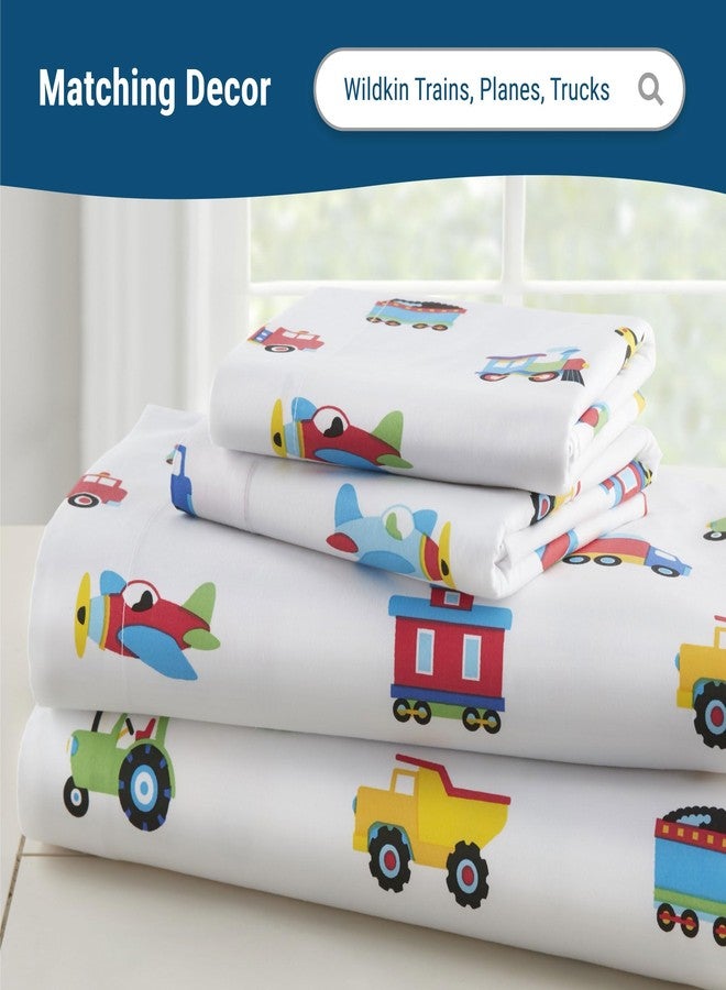 Wildkin 100% Cotton Kids Pillowcase - Soft, Breathable & Standard Size (20x30) - Trains, Planes, and Trucks - Image 4