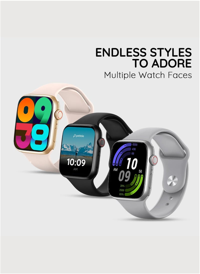 WISME - WS 77 Mini Smartwatch ,3 Bands,  HD Display, Bluetooth Calling Waterproof Fitness Watches Compatible With Android iOS | Pink - Image 1